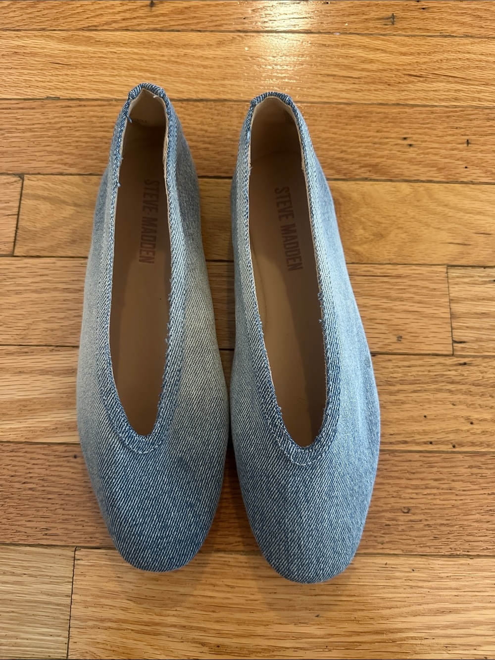 Steve Madden Light Denim Blue Slip-On Flats
